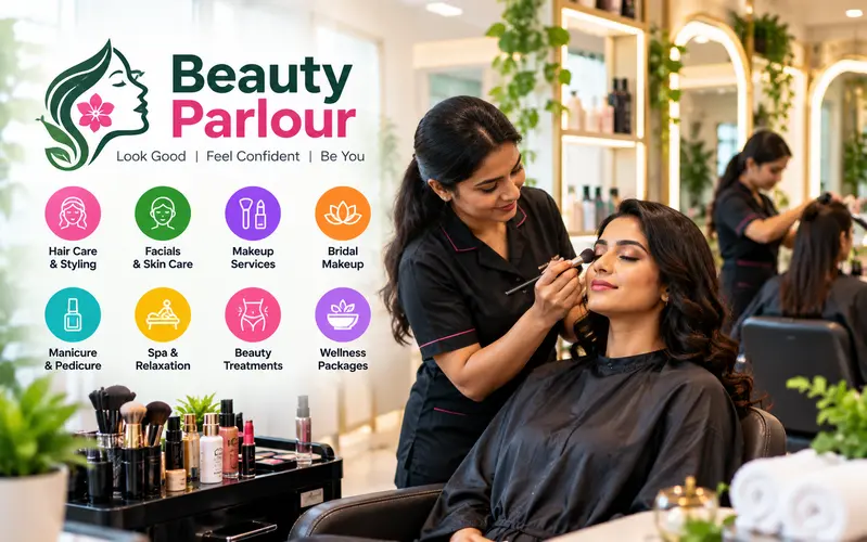 Beauty Parlour website design example