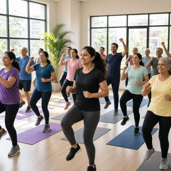 Sample group fitness class
