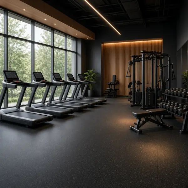 Sample gym workout floor