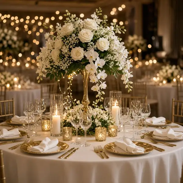 Sample reception table decor